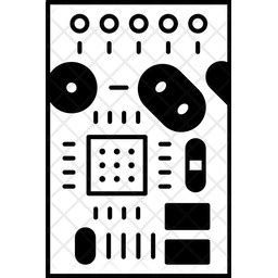 Circuit Board Icon - Download in Glyph Style