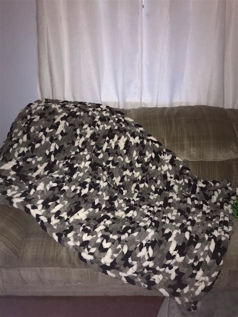 Chunky Knit Throw Blanket - Etsy