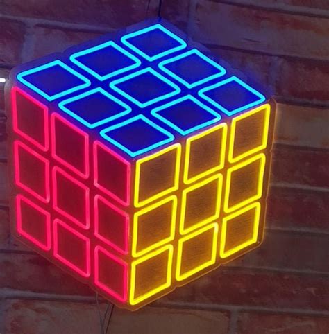 Rubik's Cube Neon Signneon Lightgame Room Neon Signneon - Etsy UK