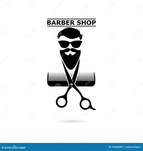 Black Barbershop Logo, Barber Shop Icon Stock Vector - Illustration of sign, antique: 130838481