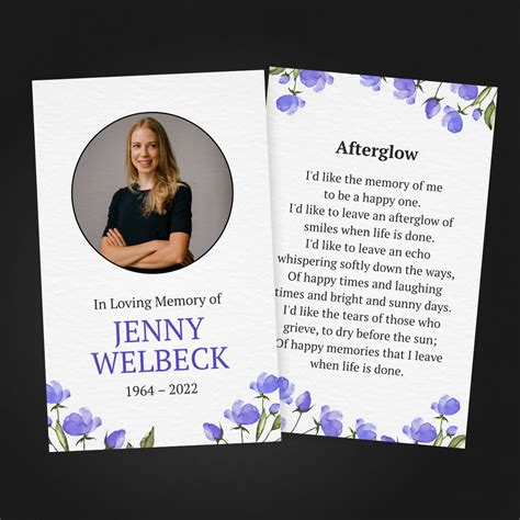 Funeral Memorial Cards