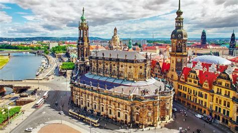 Histoirical Center of the Dresden Old Town. Stock Image - Image of dresden, blue: 69235123