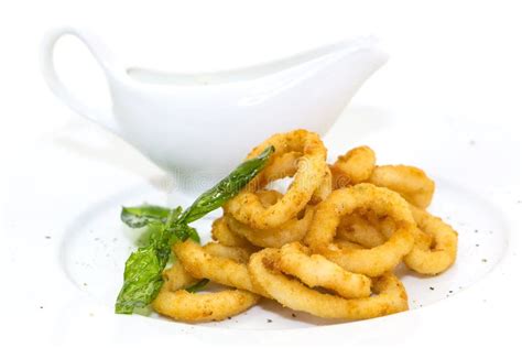 Fried squid rings stock photo. Image of gold, deep, chef - 35100970