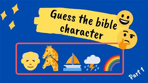 Emoji bible quiz 😀 Guess the bible character emoji quiz. Part 1 ...