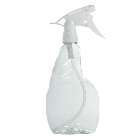 Clear Plastic Industry Trigger Spray Bottle with White Sprayer - 16 oz ...