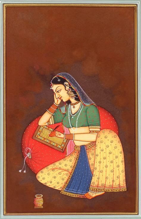 Writing a Letter | Exotic India Art