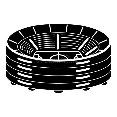 Round Stadium Icon, Simple Style Stock Vector - Illustration of ...