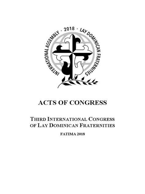 Acts of The Congress - Full | PDF | Dominican Order | Laity