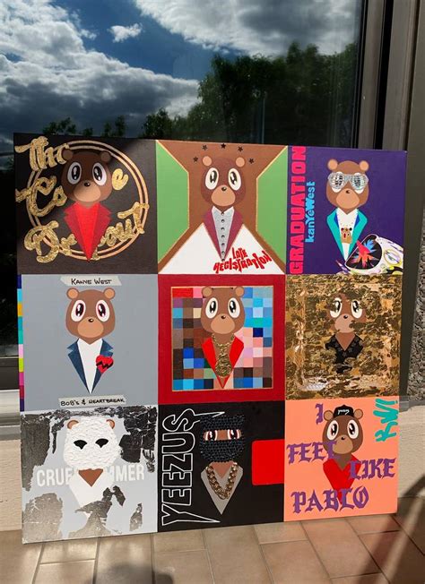 Kanye West Album Covers Painting by Nika K | Saatchi Art