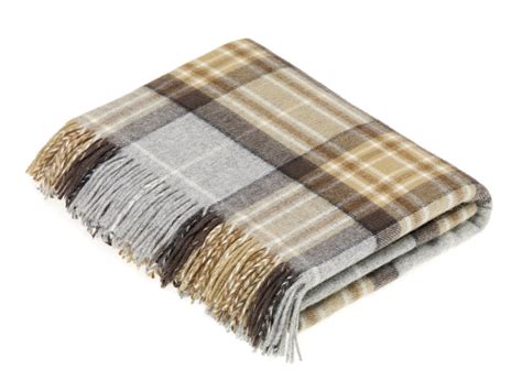 Tartan Plaid- Merino Lambswool Throw Blanket- Clan McKellar Tartan - M