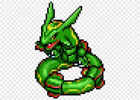 Rayquaza Minecraft Pixel art Pokémon, Pixelart, leaf, fictional ...