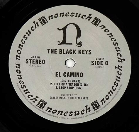 Black Keys El Camino Blues, Blues-Rock, Rock Album Cover Gallery & 12" Vinyl LP Discography ...