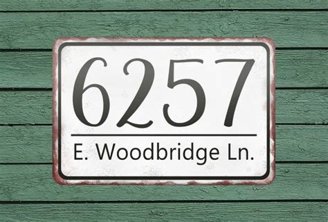 Rustic Metal Address Sign Custom Address Sign | Etsy