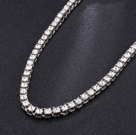 5MM Brilliant VVS Diamond Tennis Necklace Chain For Men/Women | Etsy