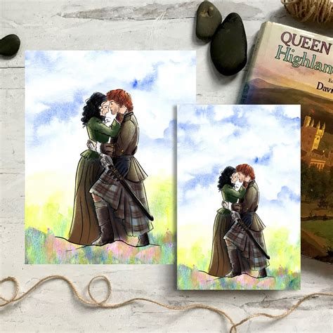 Jamie and Claire Fraser Art Print 2 Sizes - Etsy