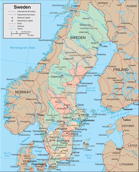 Maps of Sweden | Detailed map of Sweden in English | Tourist map of ...