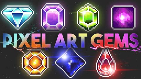 Pixel Art Gems/Crystals by ma9ici4n