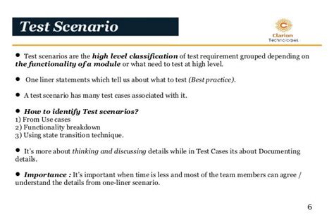 Test Scenario Template With Example | HQ Printable Documents