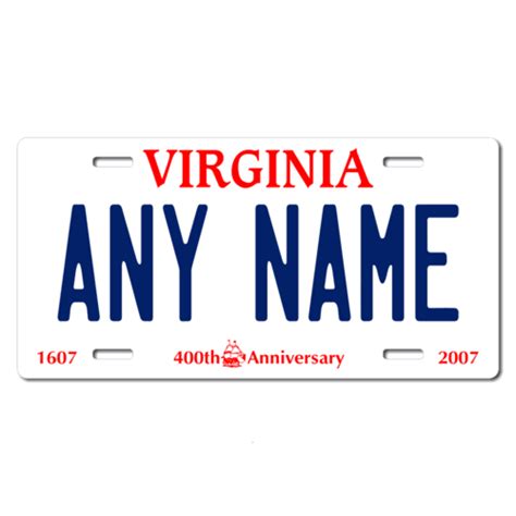 Personalized Virginia License Plate for Bicycles, Kid's Bikes, Carts ...