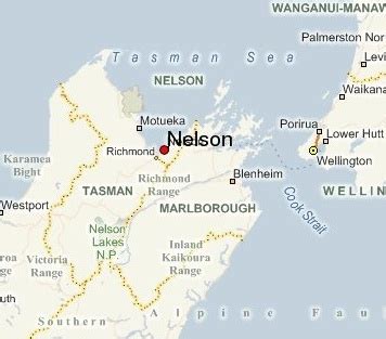 Nelson Map - New Zealand