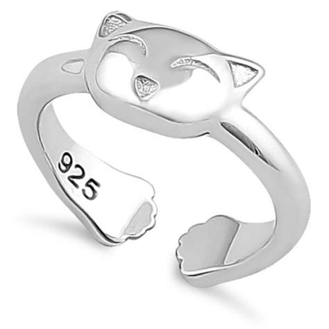 Jewelry | Sterling Silver Kitty Cat Toe Ring | Poshmark