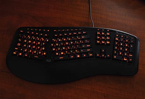 Ergonomic Backlit Gaming Keyboard @ Sharper Image