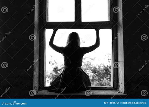 The Suicide Girl Wants To Jump Out of the Window Stock Image - Image of loneliness, girl: 111821751