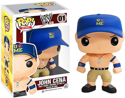 Funko WWE Wrestling POP Sports John Cena Vinyl Figure 01 Blue Hat - ToyWiz