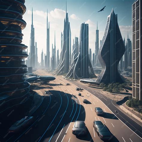 Premium AI Image | Futuristic City Landscape