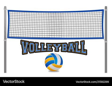 Beach volleyball net and ball Royalty Free Vector Image