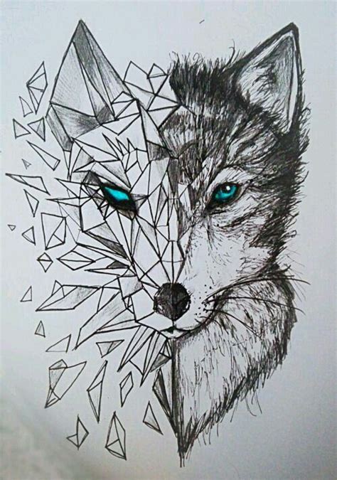 Geometric Wolf Drawing