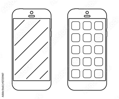 "Smartphone outline icon" Stock image and royalty-free vector files on Fotolia.com - Pic 127251467