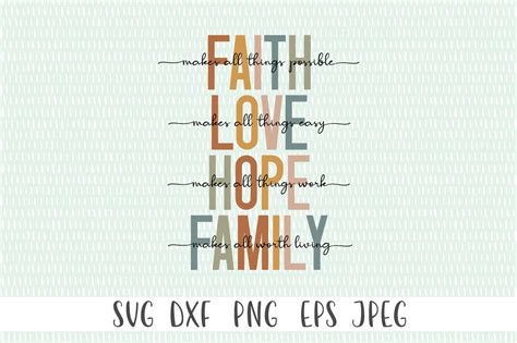 Faith Hope Love Family Svg