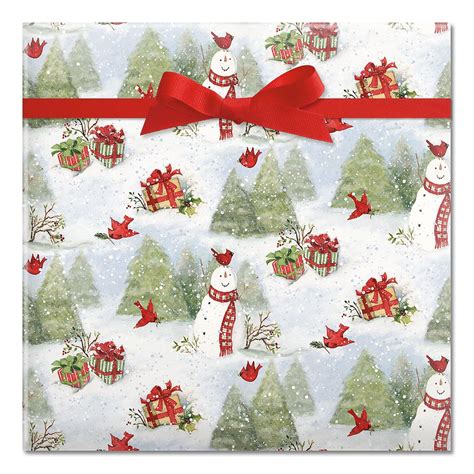 Current Snowy Cardinals Jumbo Multi-color Holiday Gift Wrap Paper, 61 ...