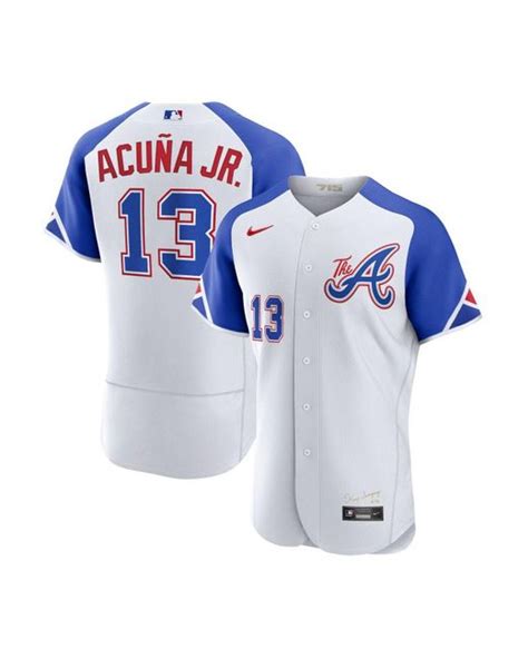 Nike Ronald Acuña Jr. White Atlanta Braves 2023 City Connect Authentic ...