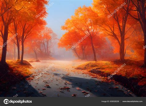 Woods Autumn Beautiful Fall Colors Stock Photo by ©ecrafts 609526258