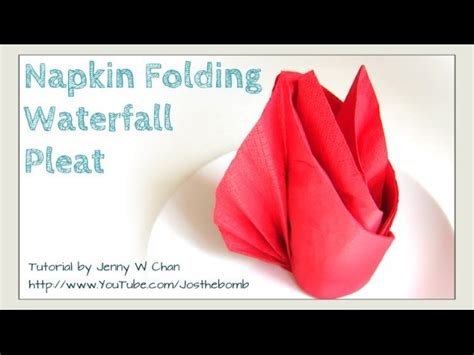 Thanksgiving Table Setting - How to Fold the Waterfall Pleat from a Napkin - DIY Napkin Folding