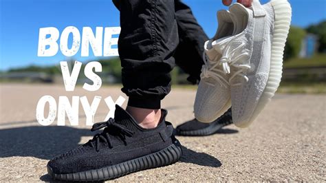 The Yeezy For Everyone! Yeezy 350 ONYX VS BONE Review/Comparison & On Foot - YouTube