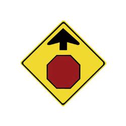 Stop Ahead Road Sign