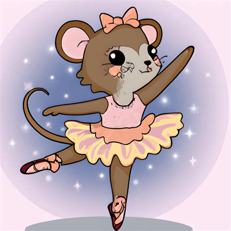 Cute Mouse Ballerina Graphic · Creative Fabrica