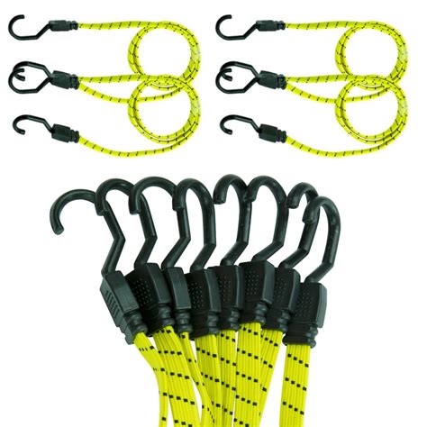 Buy Houseables Bungee Cords With Hooks, Bungie Straps, 4 Pack, 48 Inch ...