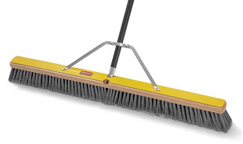 RUBBERMAID COMMERCIAL PRODUCTS Synthetic Push Broom, 36 in Sweep Face ...