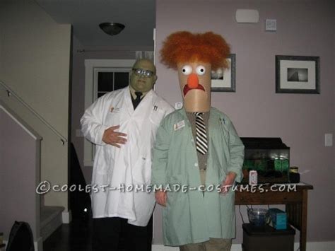 Homemade Beaker and Dr. Bunsen Honeydew Couple Costume