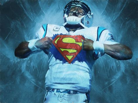 Cam Newton Superman Painting by Dan Sproul