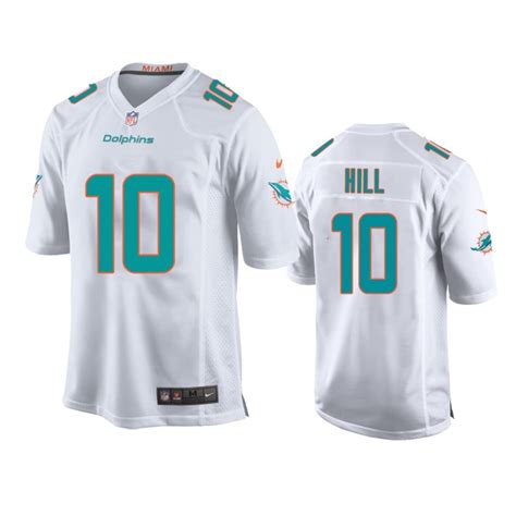 Youth Dolphins Tyreek Hill White Game Jersey - NB Jersey