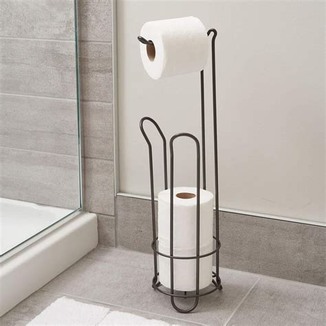 Freestanding Toilet Paper Holder Stand Toilet Paper Roll Holder Tissue ...