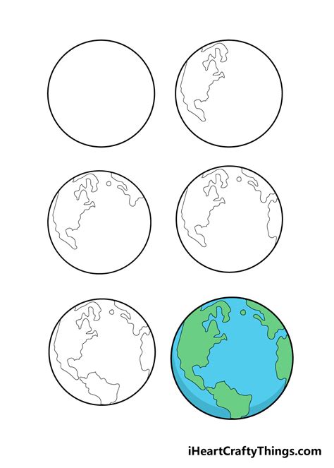 Earth Drawing - How To Draw The Earth Step By Step