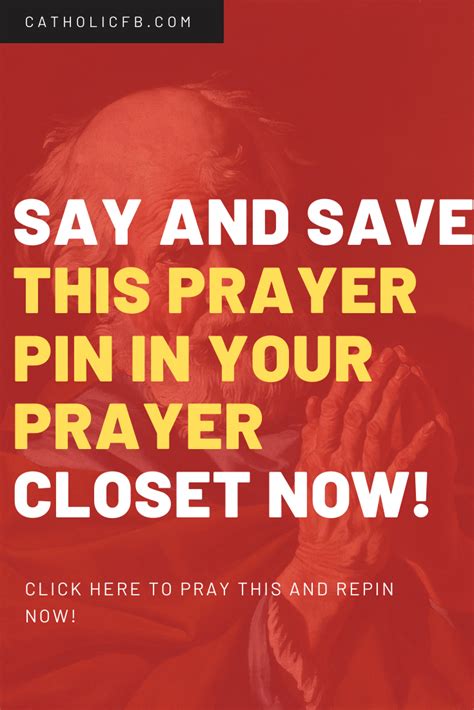 Say and save this prayer pin in your prayer closet now! #Closet #God #Jesus #catholicfaith # ...