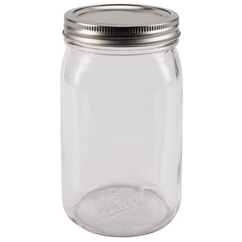 Ball Smooth-Sided Wide Mouth Quart 32 Oz. Glass Mason Jars - 12 Count | Roots & Harvest ...