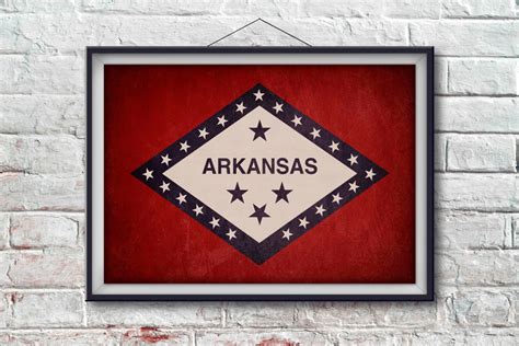 Arkansas Flag Print Arkansas Poster Arkansas Flag Art | Etsy